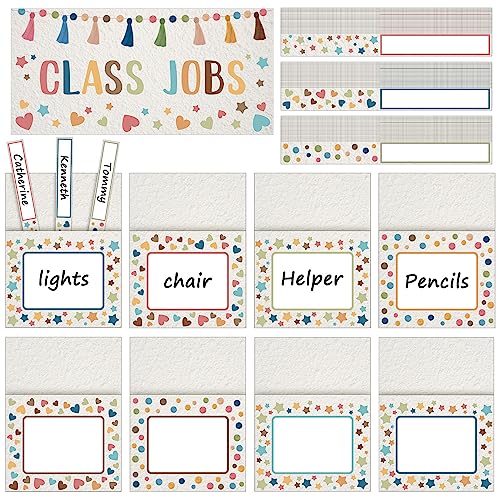 Zonon 75 Pcs Classroom Jobs Bulletin Board Set Class Job Chart,Welcome