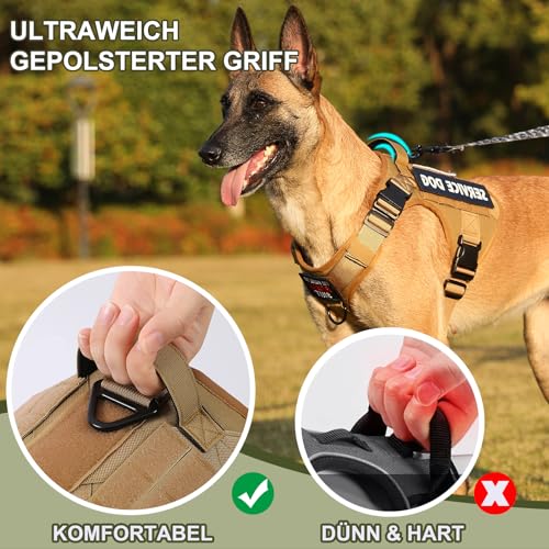 Demigreat Taktisches Anti-Zug-Hundegeschirr Klein Mittel Groß Hund