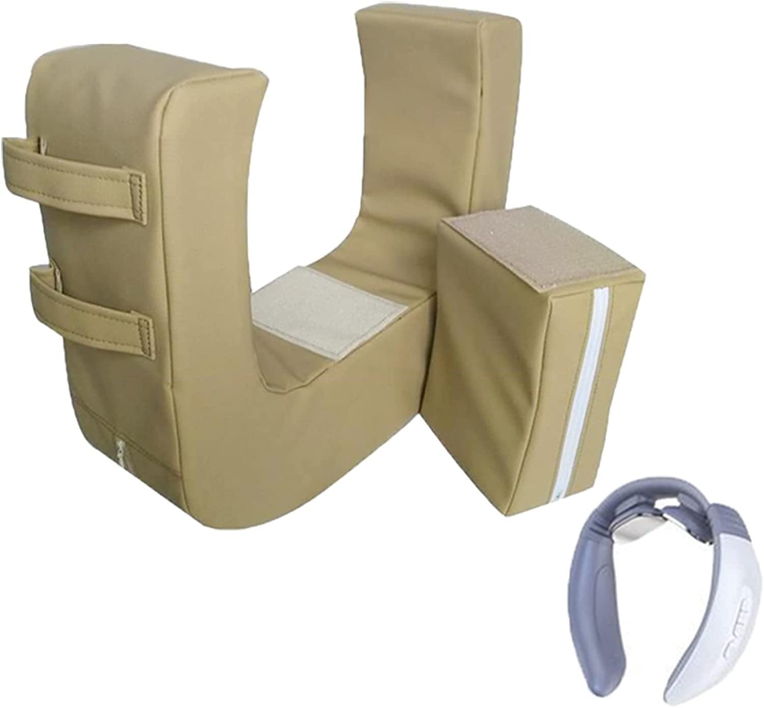 EHVYBDX Bed Rest Patient Turning Device,Split Patient Turning Device,PU Leather Anti-Decubitus,for Patients Contains Electric Neck Protector