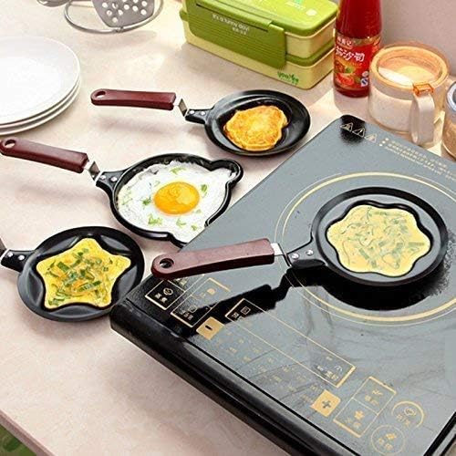 GLOWICK Non-Stick Mini Snacks Maker/Multi Shape Uttapam Pan/Pancake Pan/Small Frying Pan/Egg omelettes pan for Kids Breakfast (1Pcs) 1