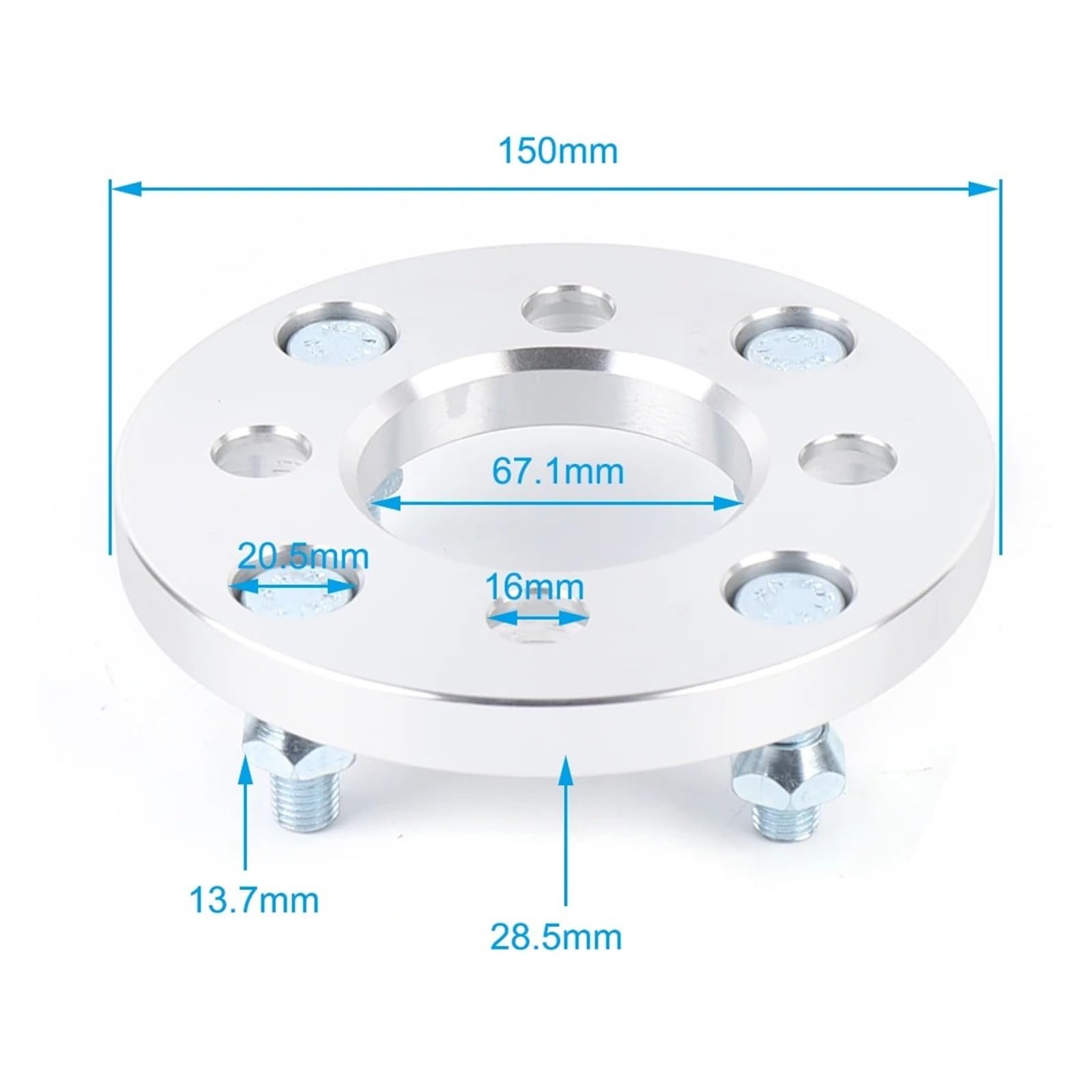 Entretoises De Roue Adaptateur De Joint De Roue 4 Pièces Billet 15 Mm 4 X 100 À 4 X 114,3 Adaptateur D'entretoise De Roue Billet 12 X 1,5 Goujons De Roue D'élargisseurs Voie