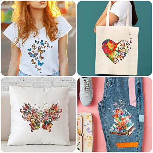 5 sztuk motyl naprasuj naklejki termotransferowe, naprasuj łatki kolorowe naklejki dekoracja na t-shirt dżinsy plecaki rodzina odzież czapka DIY aplikacja