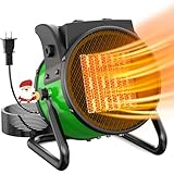 Outdoor Heaters for Patio - 1500W 3 Mode Electric Heater 3s Fast Heating, Overheat Protection Portable Heater for Greenhouse Garage Patio, Outdoor, Green