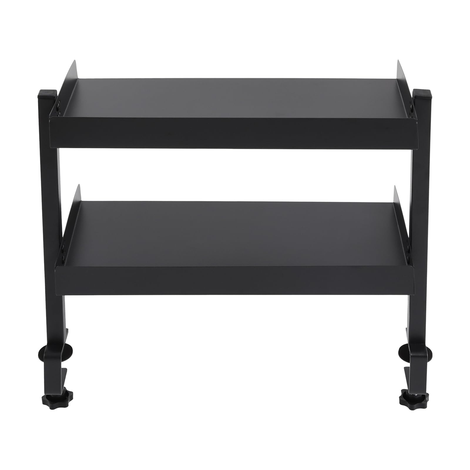 Organizer da scrivania a 2 ripiani, con morsetto regolabile, per scrivanie da 0 a 45 mm, nero