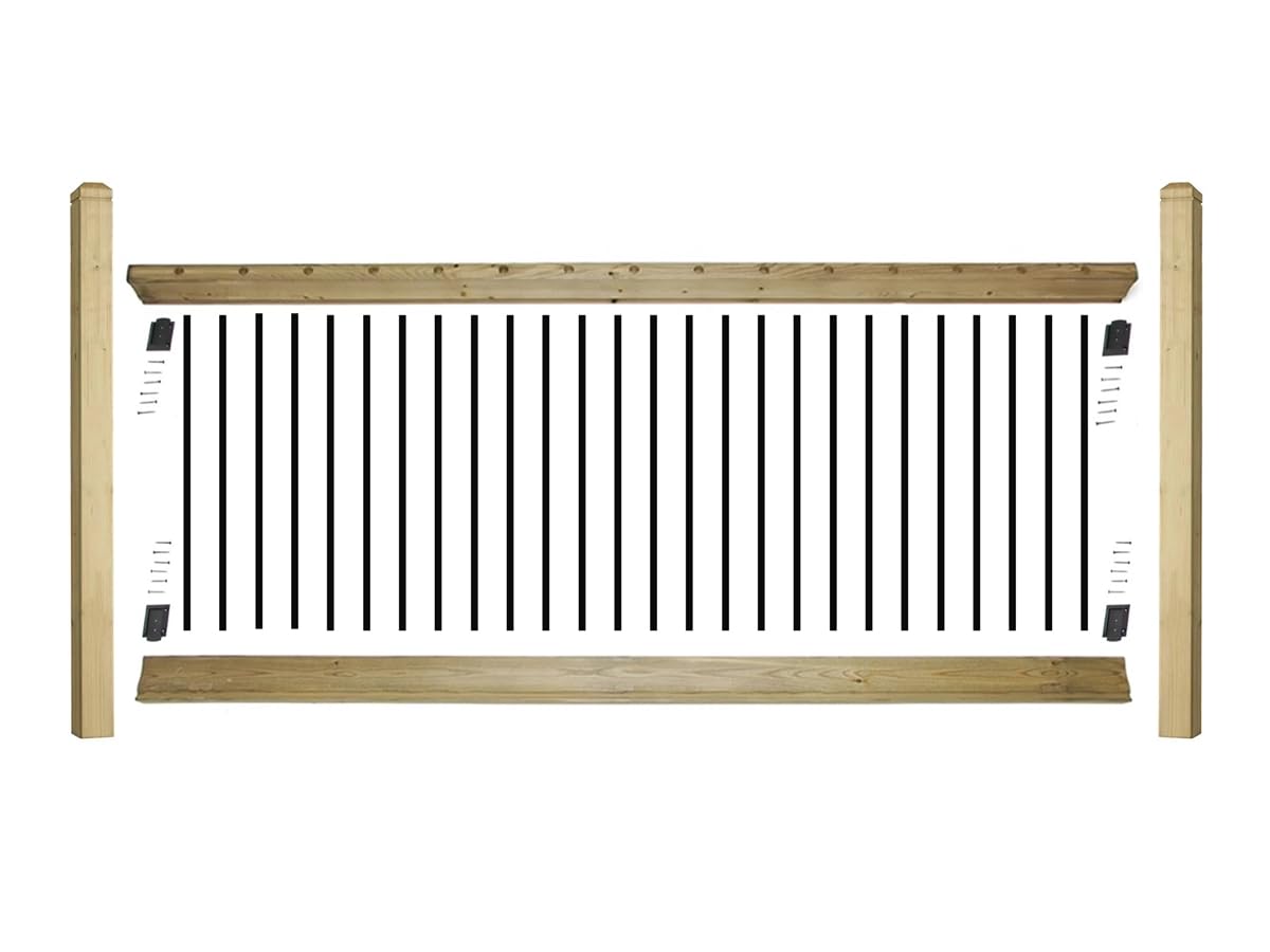 eDecks Traditional Decking Balustrade Starter Kit - 3000mm Span - With 1500mm Posts