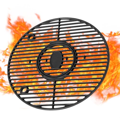 19.5 Round Grill Grate for Akorn Kamado Ceramic Grill Char-Griller Akorn 16620 6719 Pit Boss K24 Louisiana Grills K24 Heavy Duty Solid Rod Cast Iron Cooking Grate Grill Replacement Parts
