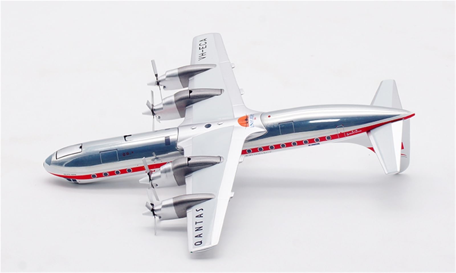 Vantor Réplica de Modelos de Aviones para Qantas Lockheed L-188 VH-ECA Diecast Escala 1:200 - Réplica de avión terminada de 15 cm en Miniatura