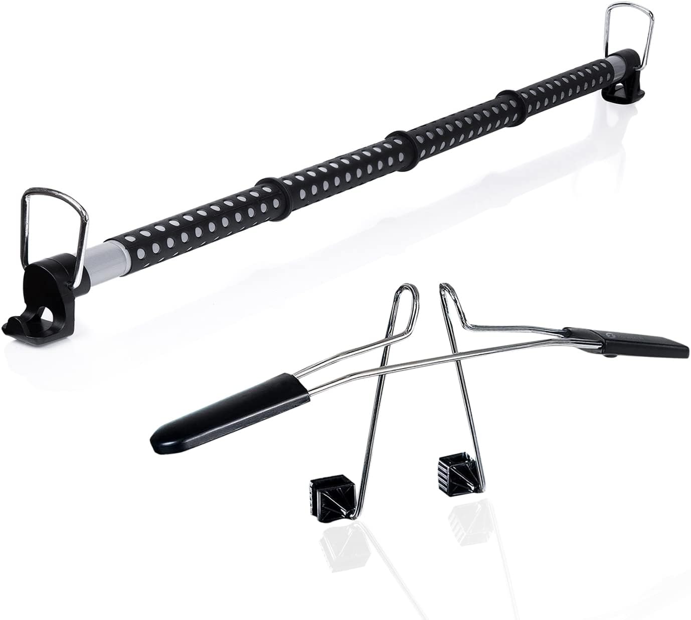 Zone Tech y Zone Tech – Percha para colgar la cabeza del coche con barra extensible para el reposacabezas del automóvil, para chaqueta, traje y