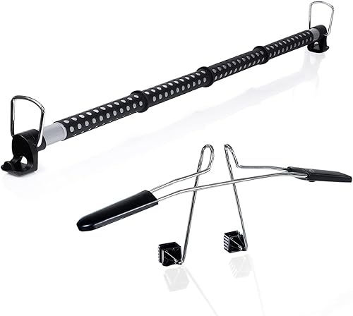Zone Tech y Zone Tech - Percha para colgar la cabeza del coche con barra extensible para el reposacabezas del automóvil, para chaqueta, traje y