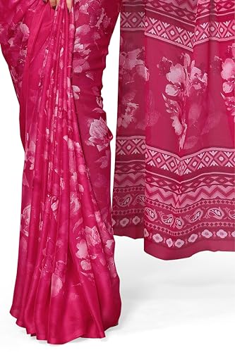 Image of MIRCHI FASHION Women's Ready to Wear 1 Minute Drape Chiffon Printed Saree with Blouse Piece