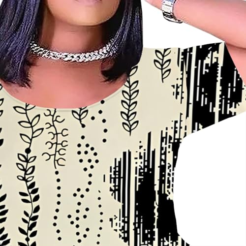 Image of PinkPatty Plus Size Maxi Dress for Women Summer Casual Short Sleeve Tshirt Dresses with Pockets (XL-6XL)