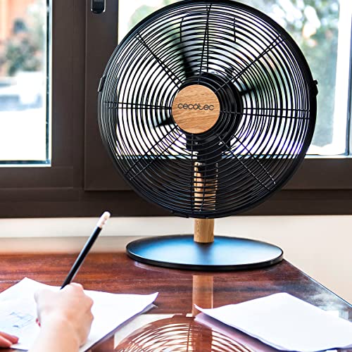 Ventilateur de Bureau Cecotec EnergySilence 600 WoodDesk – 40W, 3 Vitesses, Oscillation - vue 4