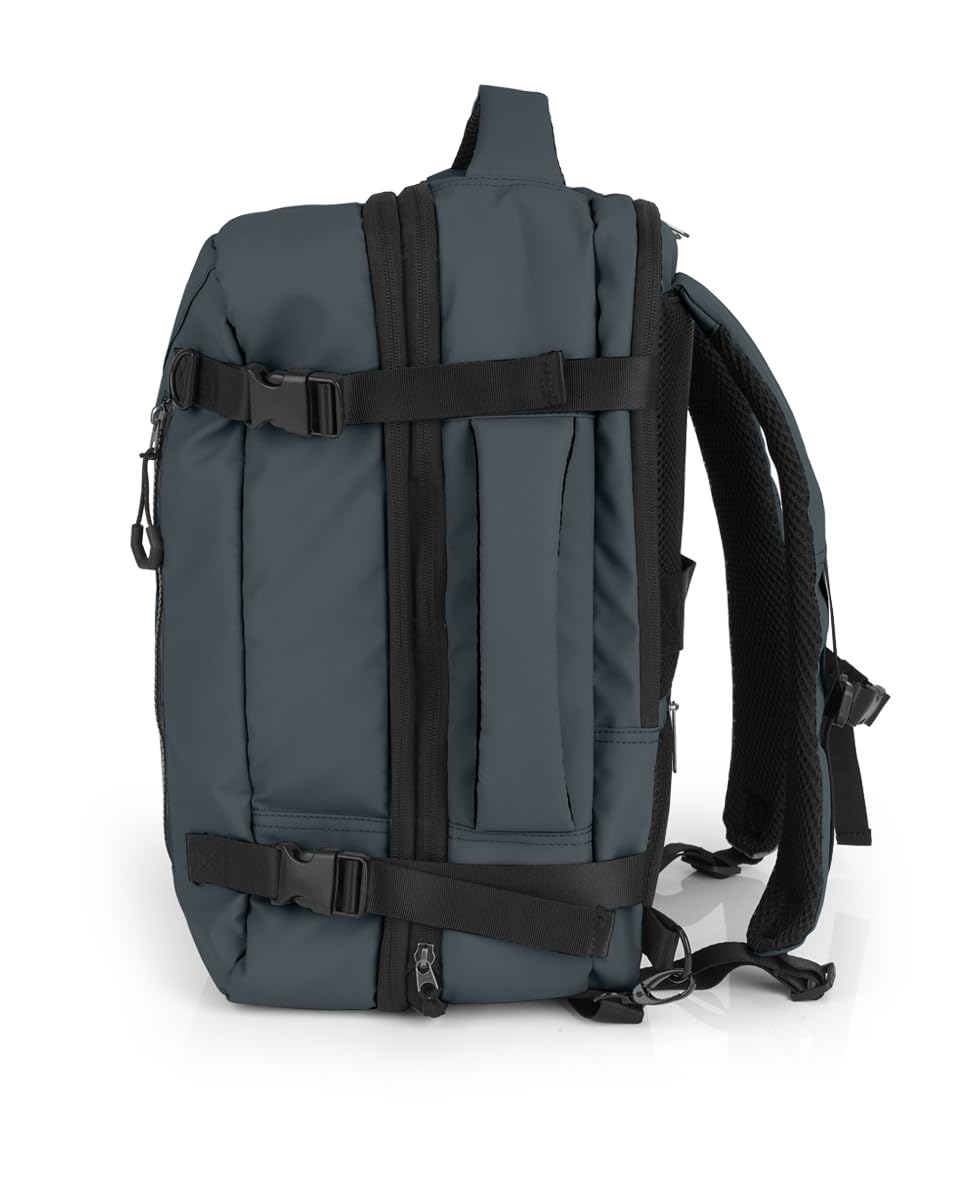 Gabol - Mochila de Viaje Underseat Canada con Capacidad 24/28,8L - Equipaje Ligero de 1kg y Medidas 30x40x20/24 cm - Material Poliéster Resinado + Textil - Diseño Español - Verde