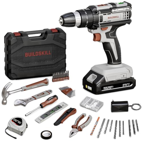 Add BUILDSKILL 159 Pcs 21V Cordless Drill Toolkit 21V Drill Kit - Image 2