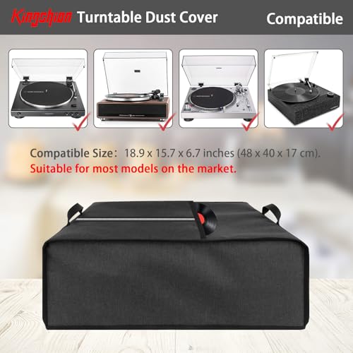 Kingshion Turntable Dust Cover, Record Player Protective Case, Dust and Scratch Proof, Compatible with SL-Q300/SL-B250 /SL-B260/SL-BD20/SL-BD27/SL-BD35/SLD-20/SL-PC11/SL1200/SL1210 Pioneer PLX 1000 by Kingshion - Image 5