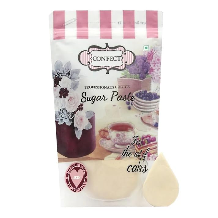 Image of Confect Skin Sugar Paste | Edible Sugar Paste | Fondant for Cake Decoration | Edible Fondant Chefs Choice for Cake Decorating | Vegan, Gluten-Free, Nut-Free, Palm Oil-Free - 1 KG