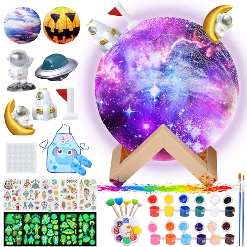 ONLYFUN Kit de bricolaje para niños, Regalos espaciales, Kit creativo de bricolaje, Juguete nocturno Mondastronauta, Adecuado para niñas de 6 7 8 9 10 11 12 años