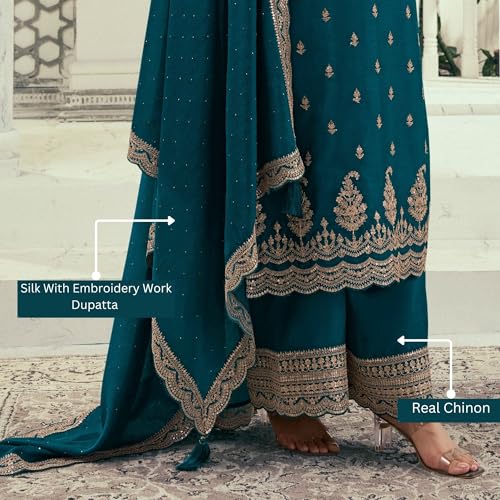 Image of Indian Designer Shalwar Kameez Suits Ready to Wear Pakistani Palazzo Dresses