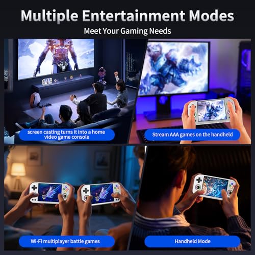 Image of Anbernic RG477M Retro Handheld Game Console , 4.7 Inch Touch Screen Aluminum Alloy CNC Android 14 System Support WiFi 6E Bluetooth 5.3 Dimensity 8300 Processor 8+128GB(Silver Blade)