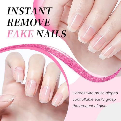 Image of Nail Glue Remover for Press On Nails and Nail Tips Professional-grade nail glue remover specifically designed to safely dissolve adhesive 1.69 fl oz (30ml, 1pcs)