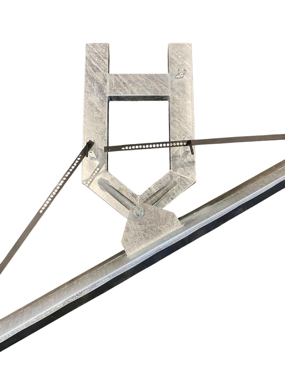 SRM Design Schneeschild Schneeschieber Räumschild für das Beseitigen von Schnee Universal für Gabelstapler und Frontlader Vollverzinkt schwenkbar 150 x 40 cm