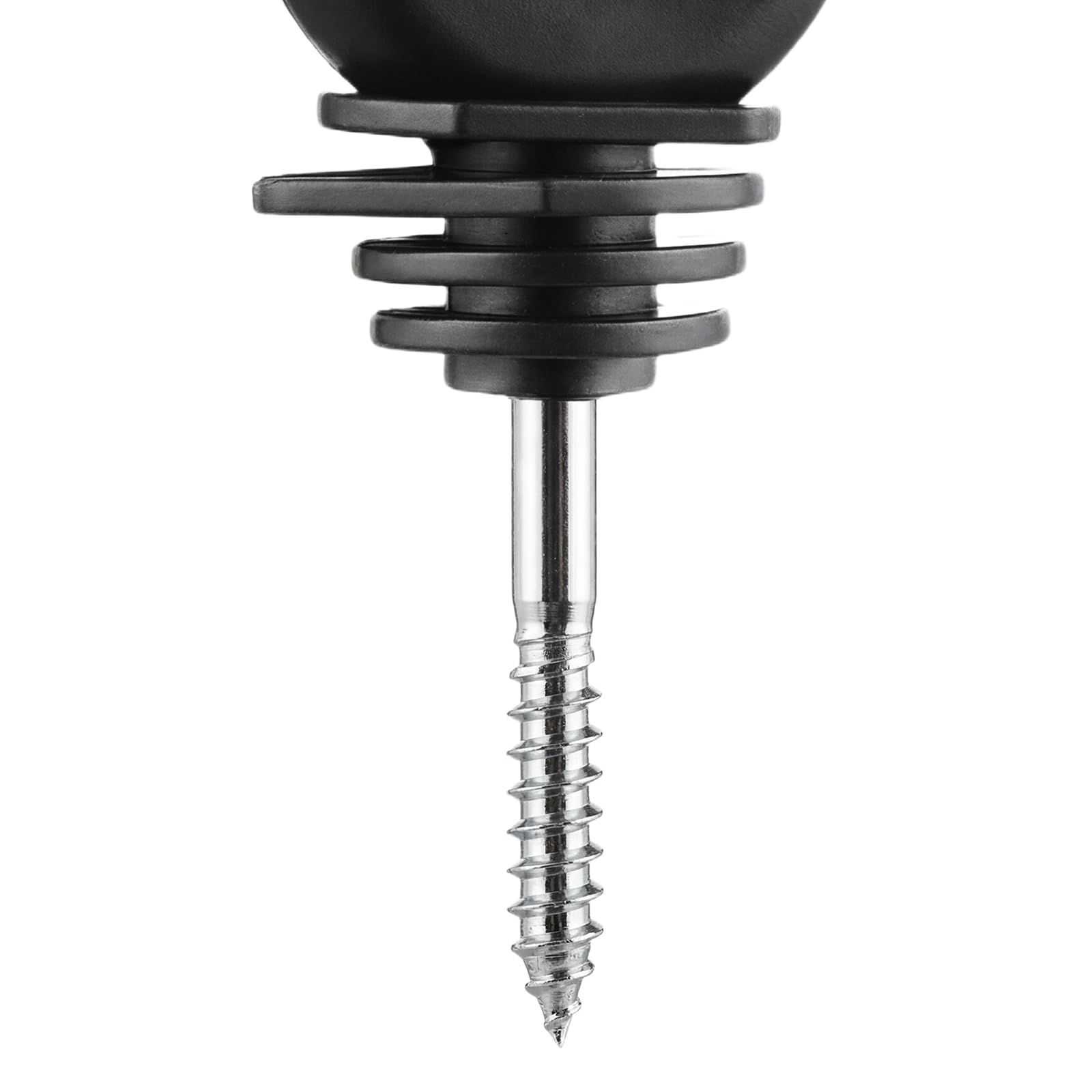 Lot de 50 Isolateurs Clôture Électrique Multi-Nervures, Isolateurs à Vis pour Piquets en Bois, Isolation Anneau pour Fil, Fil Poly et Corde
