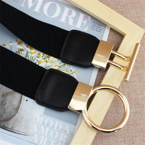 Dress Belts for Women Waist Elastic Ladies Band Round Buckle Decoration Coat Sweater Party Belt Girdle Belt2
