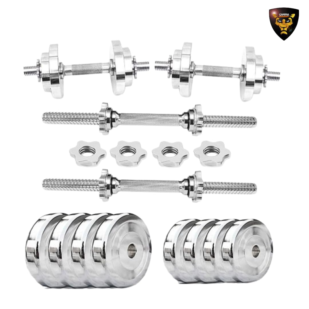 Gamma Fitness Alloy Steel Adjustable Gym Set | Steel Dumbbell Plates (10-50 Kg) | Dumbbells | Steel Weight Plates | Home Gym Set | SDS-01 (30 Kg Steel Dumbbell Set) (B0CYX3QBNB) Amazon Price History, Amazon Price Tracker