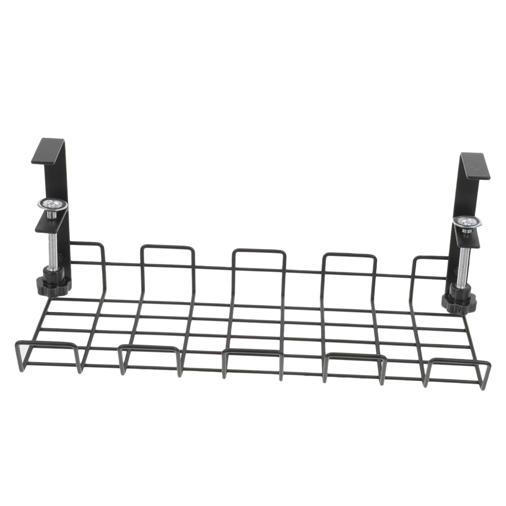 EXCEART Organisateur de Câbles Multifonctionnel sous Bureau pour Bureau Moderne Support en Fil Métallique Robuste pour Rangement Multiprises et Gestion Câble Noir Usage Domestique Professionnel
