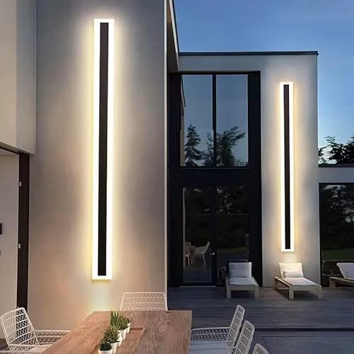 Enemupa Long Outdoor Modern Led Wall Light, 110V 220V Hanging Led Lighting Fixtures，Ip65 Waterproof Anti Rust,For Garden Porch,Bedroom Bedside,Hallway (Warm White, 12Inch) #TOP26
