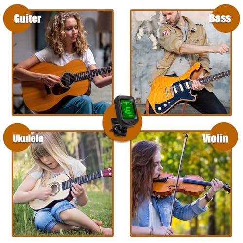SULIVES Accordeur de guitare à clipser – Accordeurs numériques pour guitare acoustique, guitare électronique, basse, violon, ukulélé – Accessoire de musique léger, précis et essentiel - Les Beatles, Paul McCartney, John Lennon, RIngo Starr, George Harrison SULIVES Accordeur de guitare à clipser – Accordeurs numériques pour guitare acoustique, guitare électronique, basse, violon, ukulélé – Accessoire de musique léger, précis et essentiel – Image 8