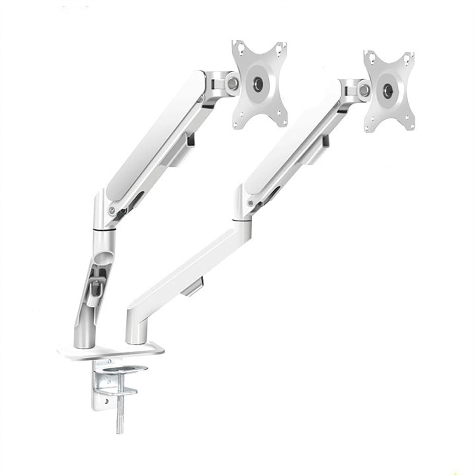 SaryEdge Display bracket arm Dual Monitor Mount for Most 17-30" Screens, Each Arm Holds Max 19.8lbs, Dual Monitor Desk Mount Arm with Height-Adjustable/Tilt/Sw,White