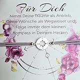  Kompass Armband 925 silber Geschenknachricht