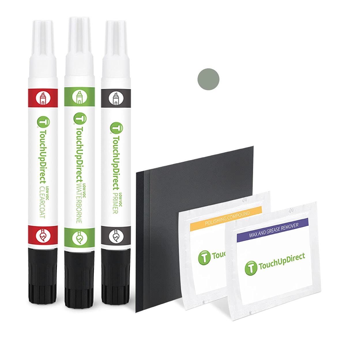 TouchUpDirect NE Cactus Gray Compatible with Ford Exact Match Touch Up Paint Pen+Brush Applicator - Platinum Kit