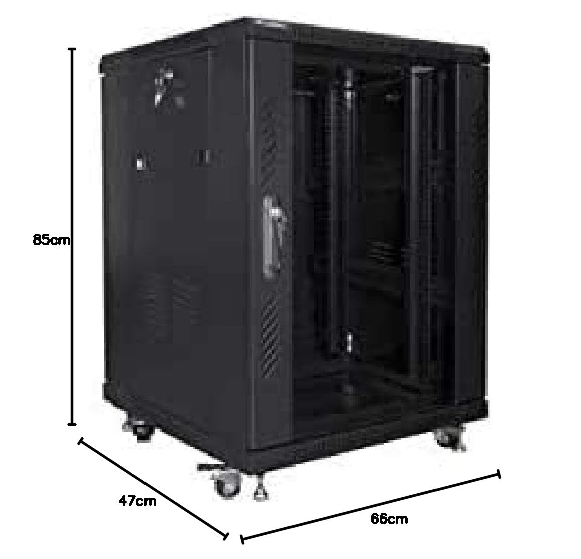 Acer Lanberg Rack Cabinet 19" Libera Installazione 15U/600x600 Nero