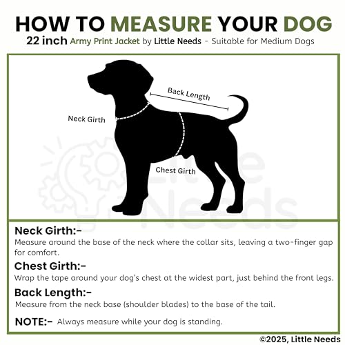 Image of Dog Jacket for Winter (Army Print, 22 Inch) | Camouflage Design, Waterproof & Windproof Polyester Coat with Fleece, Adjustable Velcro Closure, Warm Vest for Cold Weather