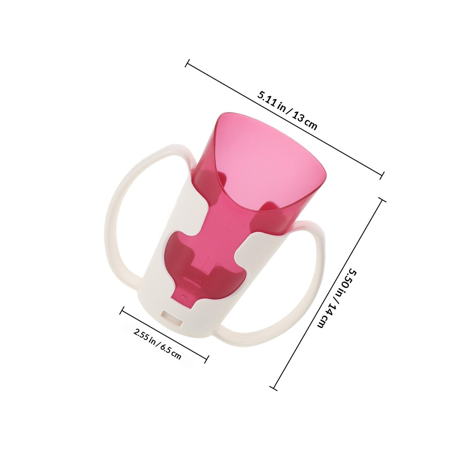 Alasum Vaso para Beber Doble Asa y Sistema Antiasfixia, Taza para Alimentación de Ancianos en Cama, Adecuado para Uso en Centros de Salud y Hogares
