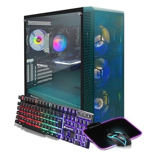 STGAubron Gaming PC Desktop, GeForce RTX 3060 Ti 8G, AMD Ryzen 7 5700X up to 4.6G, 32G DDR4, 1T SSD, 600M WiFi, BT 5.0, RGB Fan x 4, Windows 11 Home