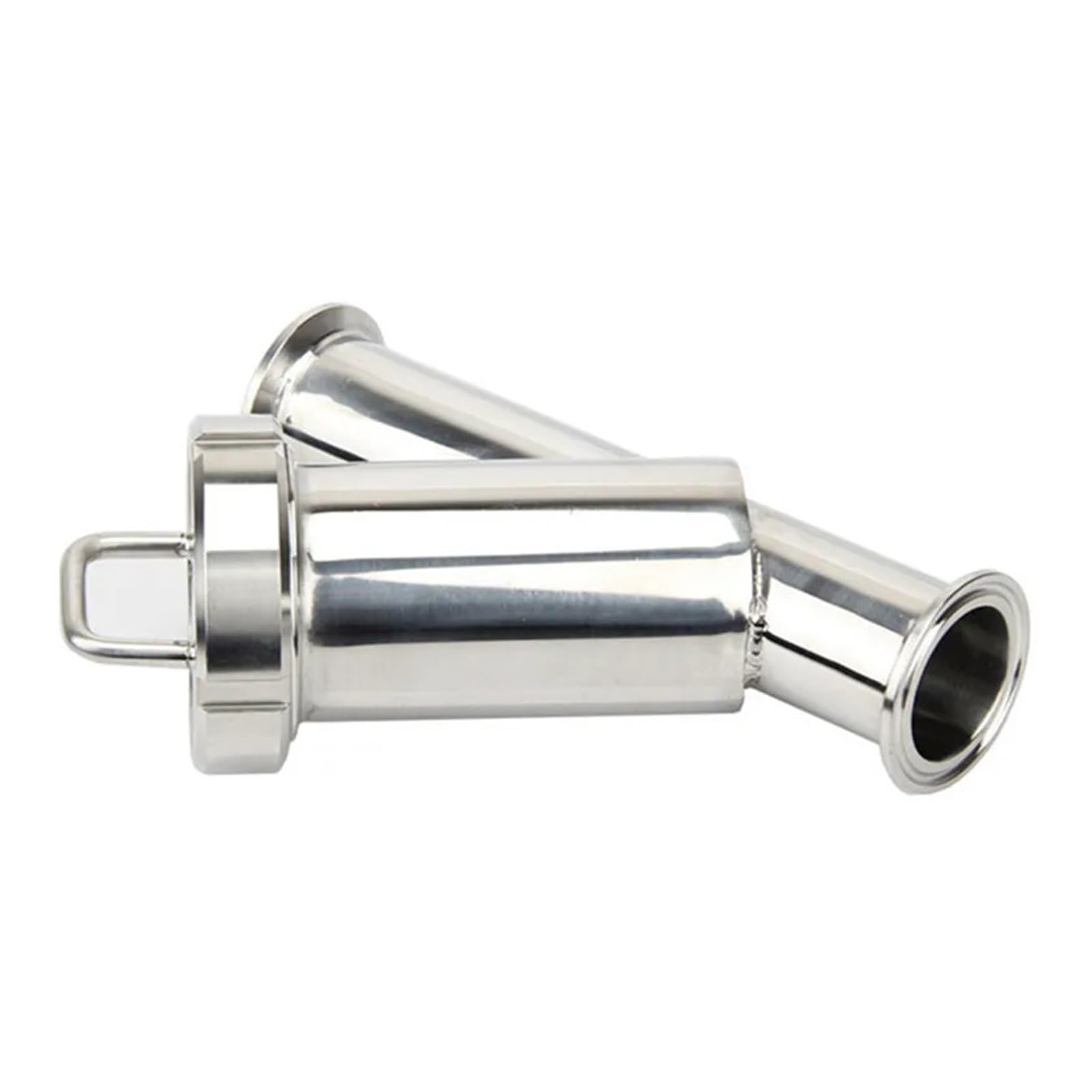 LEOTNNDQ 1" and 1.5" clamp type Y-type filter TC50.5mm oblique pipe filter SS304(OD25mm TC50.5mm,80 mesh)