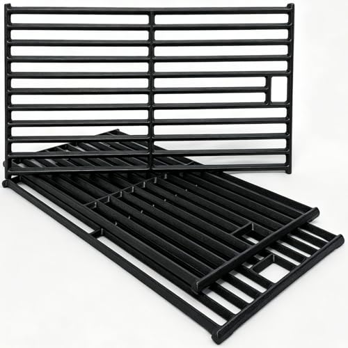 Image of Grill Grates for Monument 24367 35633 17842, Cast Iron Grates Replacement Parts for Dyna Glo 5-Burner DGE530SSP DGE530SSP-D BGE530PSP DGF530SRP DGE530SSP-1, Cooking Grids 3 Pack