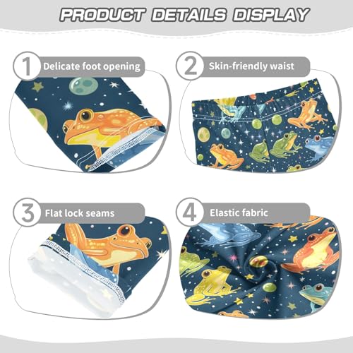 Colorful Frogs Bubbles Girls Leggings Athletic Pants Tights Stretch Bottom3