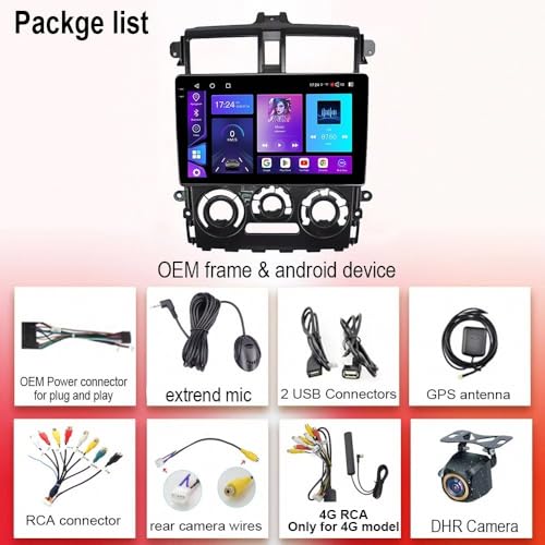 Pantalla Carplay coche para Mitsubishi Colt Plus 2007-2012, Android Auto, Bluetooth, 1G+32G 7