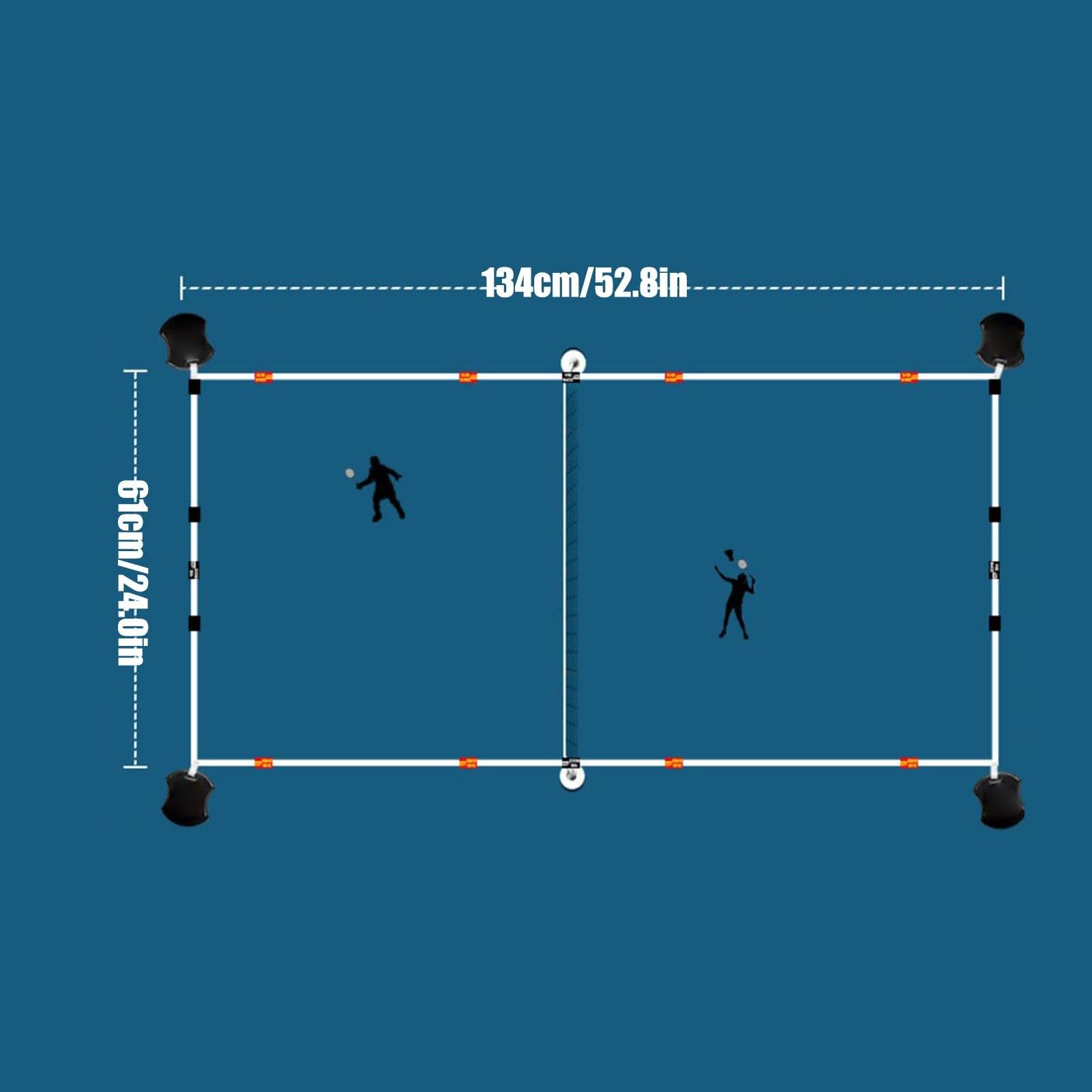 Badmintonplatz-Linien, Tennis-Grenzmarker, 610 x 132 cm, Tennis-Zubehör für Kinder, Basketball, Volleyball, Badminton