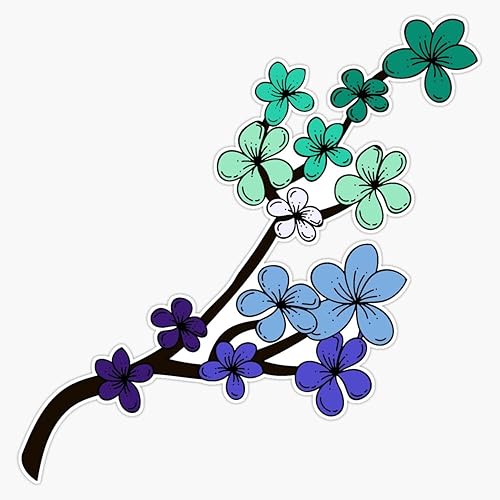 Sutiles flores de hombres gay. Flores de Mlm. Hombres amantes de los hombres flores. Gay Mlm Flowers 3 pegatina vinilo adhesivo parachoques 5"