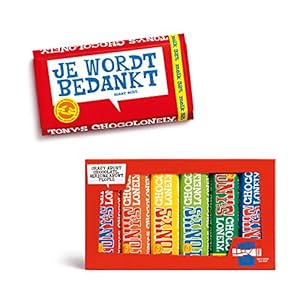 Tony’s Chocolonely – Bedankt Bundel – Chocoladereep Melk Chocolade “Bedankt” + Proeverijtje – 468 gram – Fairtrade Chocolade