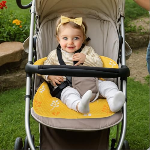 Image of INFANZIA Dry Seat, Car Seat Protector Waterproof Carseat Liner Potty Training Toddlers, Baby and Infants, Piddle Pad for Carseats Strollers (Yellow, 1 Pack