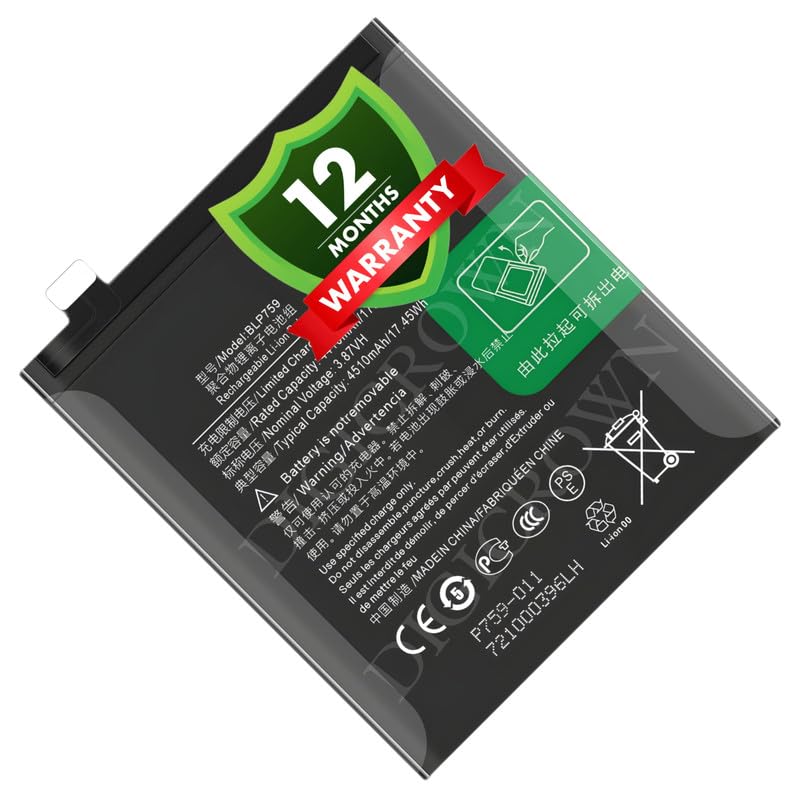 Image of Original BLP759 Battery Compatible for OnePlus 8 Pro - (4510mAh) - 1 Year Warranty DF7