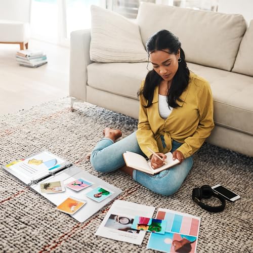 samsill 3 inch 3 ring binders made in usa economy round ring clear view cover 550 sheet capacity - for school home office - white 4 pack