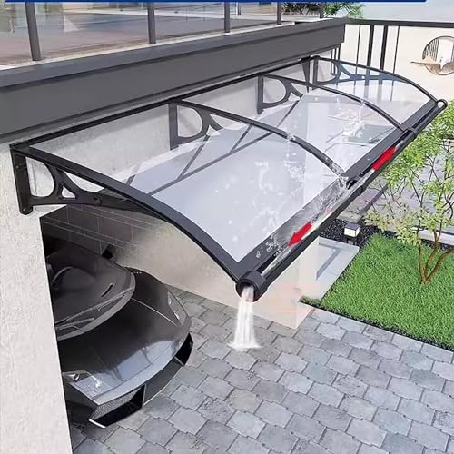 Auvent de porte-fenêtre invisible et silencieux en aluminium anti-UV