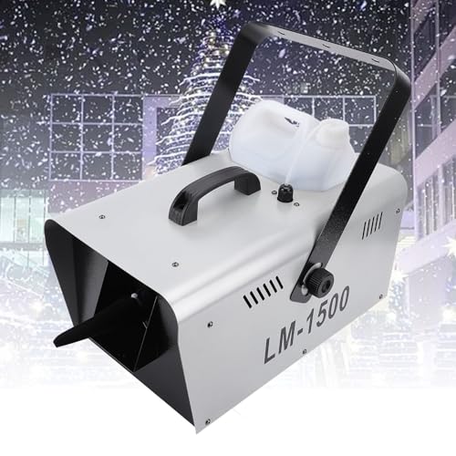 Máquina de nieve de 1500 W con control remoto, generador de nieve de alto rendimiento para fiestas invernales interiores y exteriores, Navidad y bodas miniatura 1